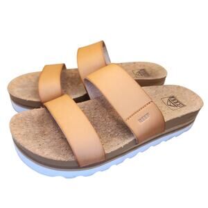 Reef Womens Cushion Vista Hi Natural Sandal size us 9 Barely worn!